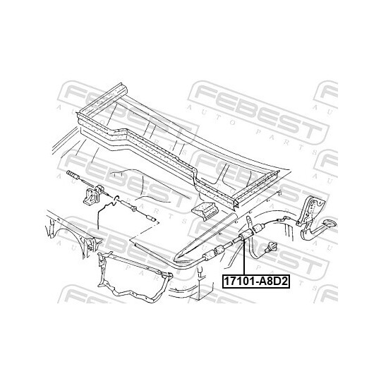 17101-A8D2 - Bonnet Cable 