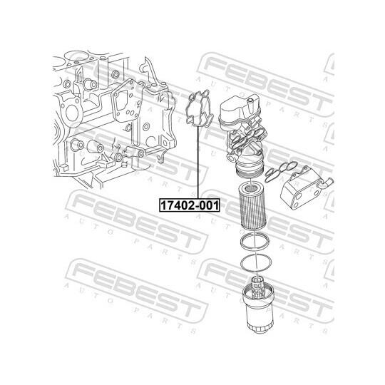 17402-001 - Seal, oil filter housing 