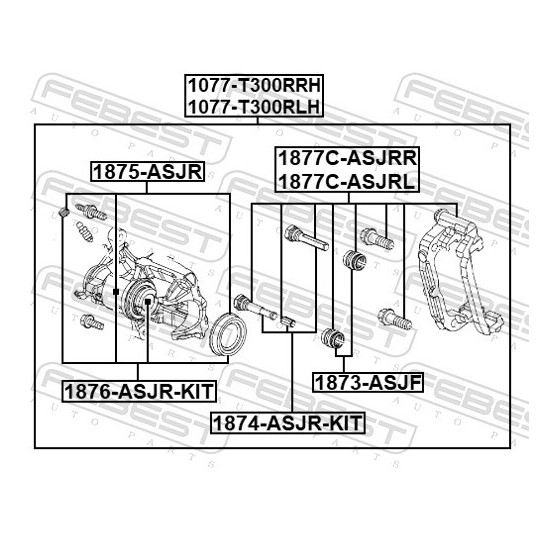 1877C-ASJRR - Brake Caliper Bracket Set 