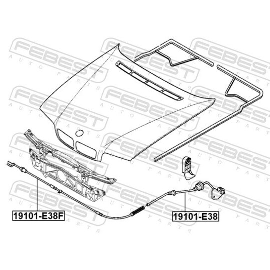 19101-E38 - Bonnet Cable 