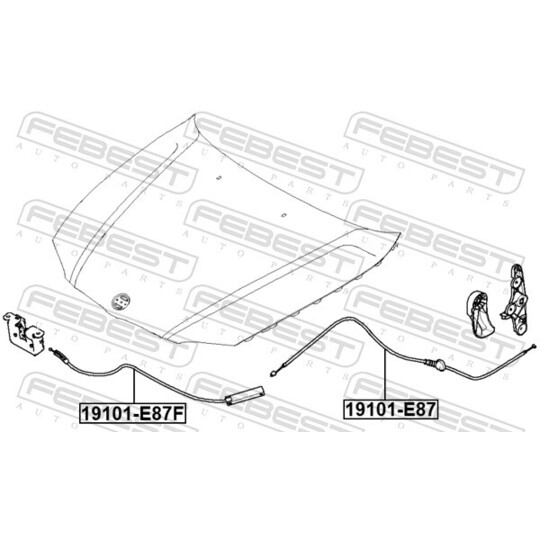 19101-E87 - Bonnet Cable 