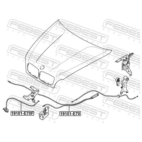 19101-E70F - Bonnet Cable 