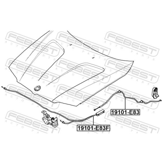 19101-E83F - Bonnet Cable 