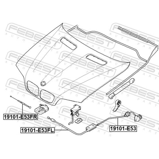 19101-E53 - Bonnet Cable 