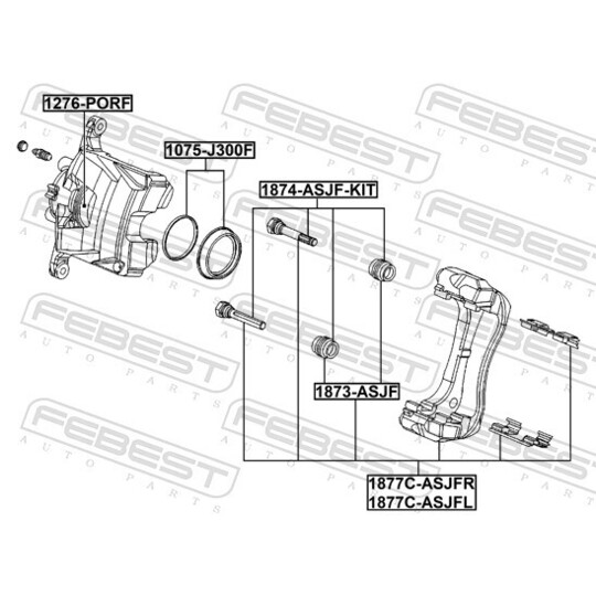 1877C-ASJFL - Brake Caliper Bracket Set 