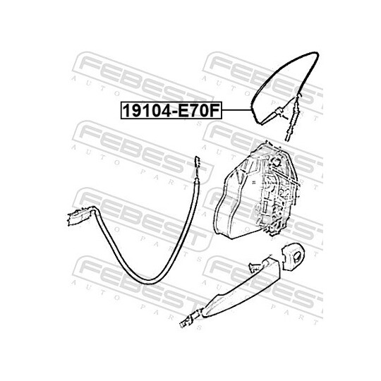 19104-E70F - Cable, door release 