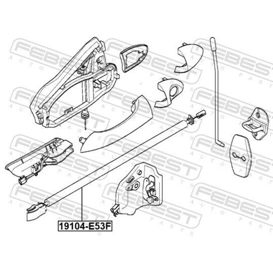 19104-E53F - Cable, door release 