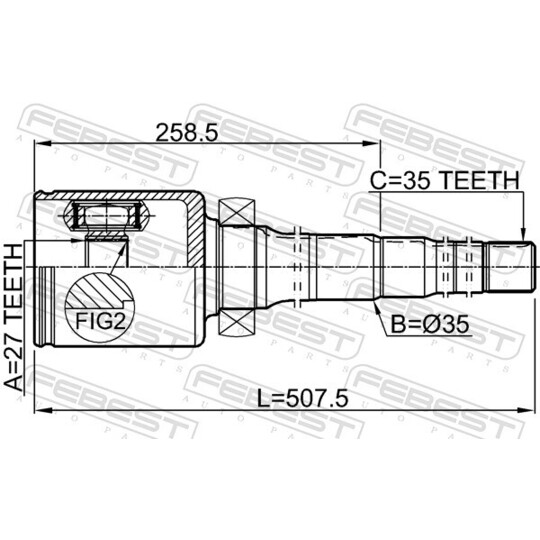 2111-KUGIIRH - Joint Kit, drive shaft 