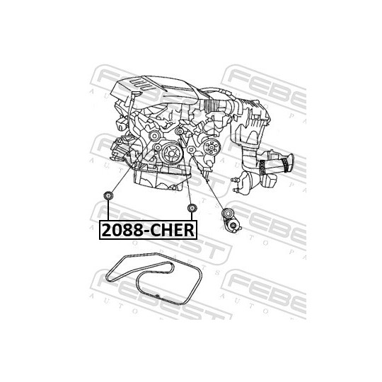 2088-CHER - Deflection/Guide Pulley, timing belt 