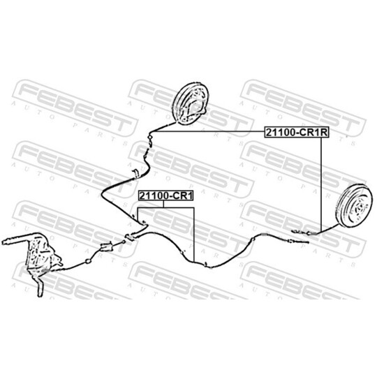 21100-CR1R - Cable, parking brake 