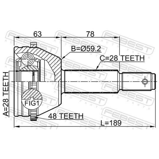2110-TT985A48 - Joint Kit, drive shaft 