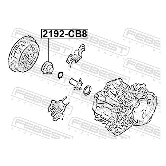 2192-CB8 - Bearing, clutch lever 
