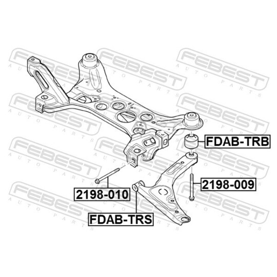 2198-009 - Fastening Bolts, control arm 