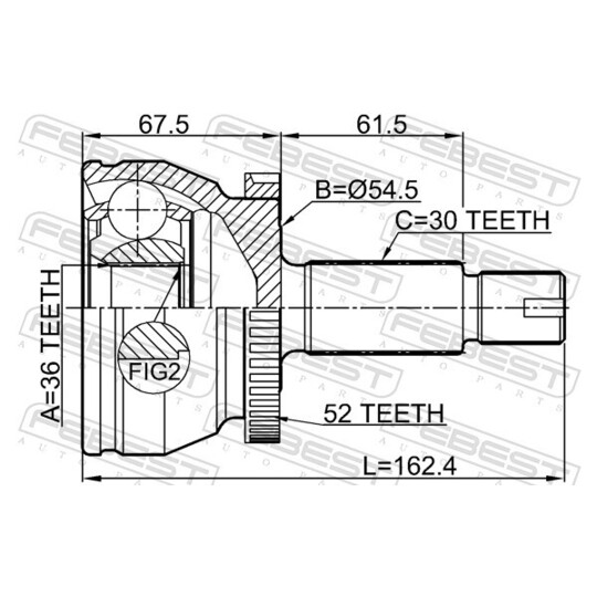 2210-SORA52 - Joint Kit, drive shaft 