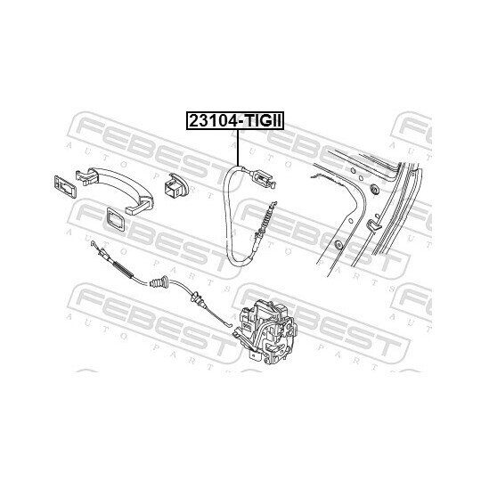 23104-TIGII - Cable, door release 