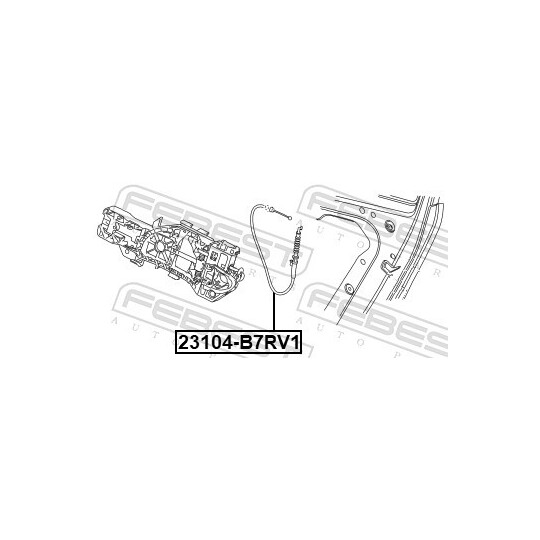 23104-B7RV1 - Tõmbetross, autoukse lukustuse avamine 