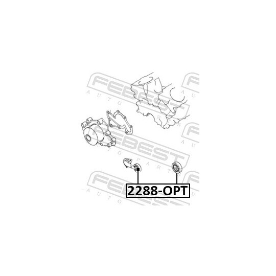 2288-OPT - Deflection/Guide Pulley, v-ribbed belt 