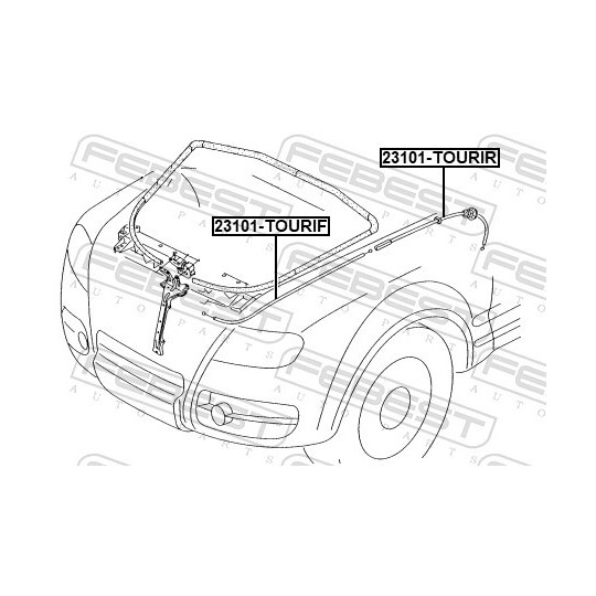 23101-TOURIF - Bonnet Cable 