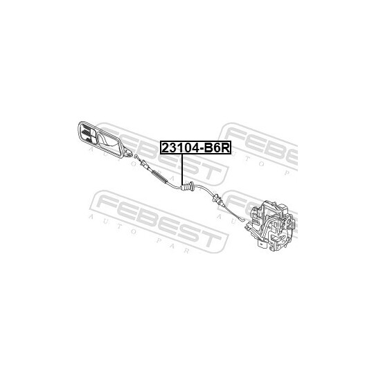 23104-B6R - Cable, door release 