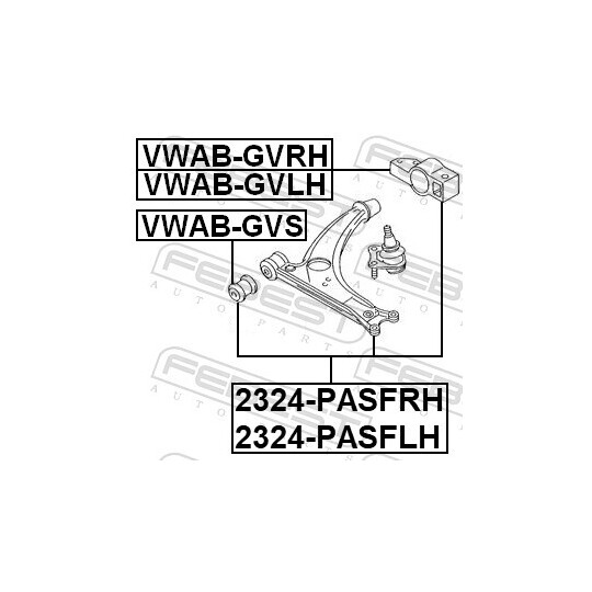 2324-PASFLH - Track Control Arm 