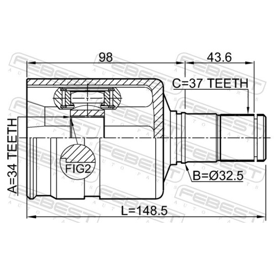 2311-5N1LH - Ledsats, drivaxel 