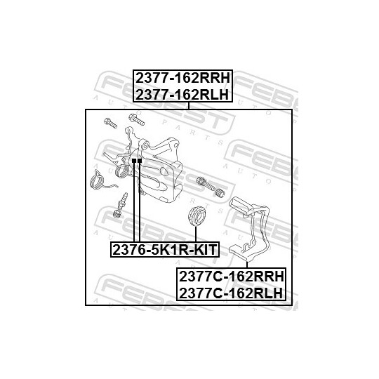 2377C-162RRH - Brake Caliper Bracket Set 