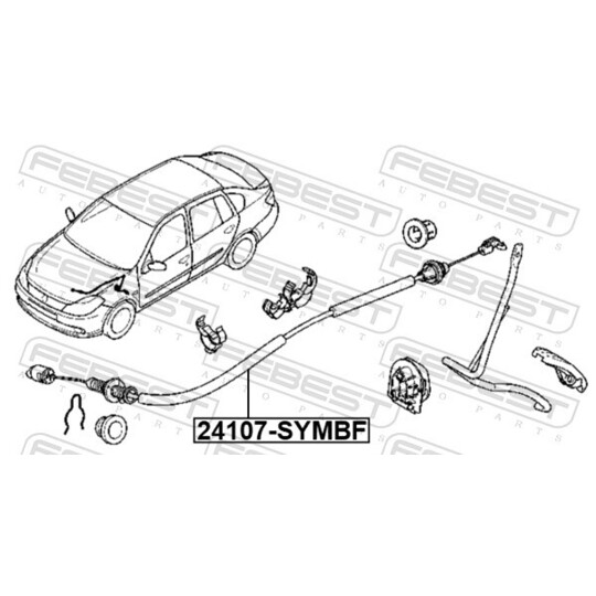 24107-SYMBF - Accelerator Cable 