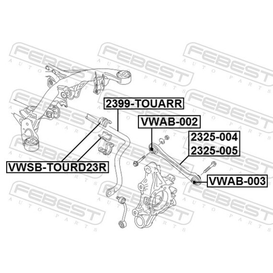 2399-TOUARR - Stabiliser Bar, suspension 