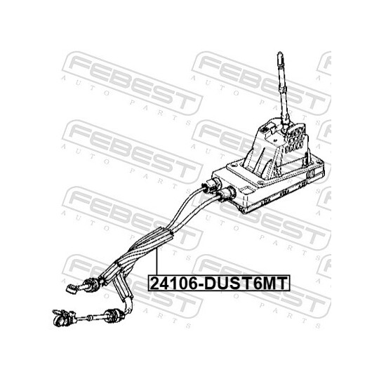 24106-DUST6MT - Cable, manual transmission 