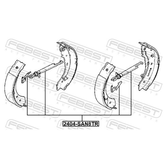 2404-SAN8TR - Adjuster, drum brake 