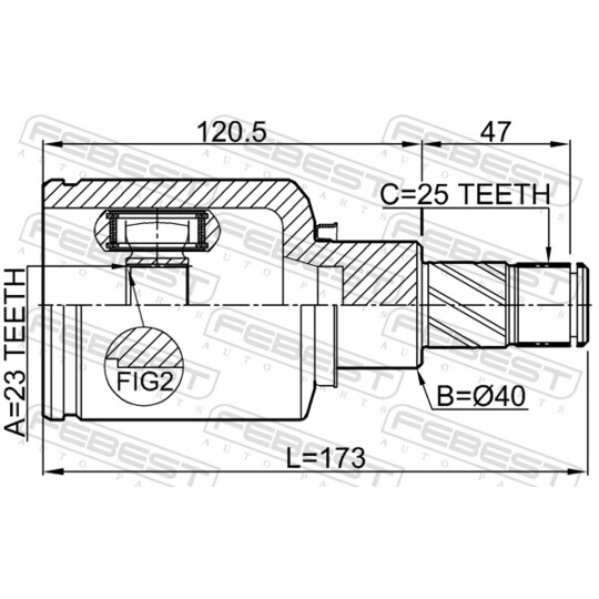 2411-KAPTLH - Joint Kit, drive shaft 