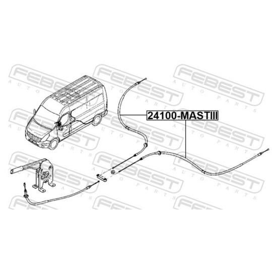 24100-MASTIII - Cable, parking brake 