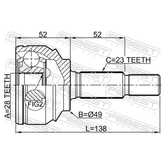 2410-LOGII - Joint Kit, drive shaft 