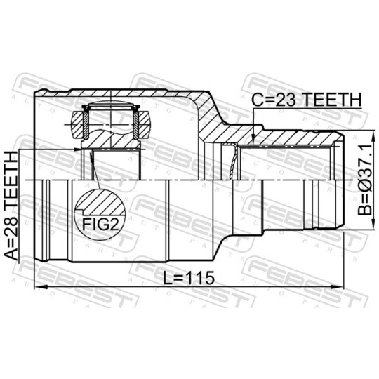 2411-LOGIIRH - Joint Kit, drive shaft 