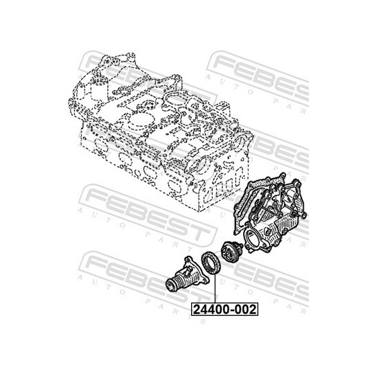 24400-002 - Gasket, coolant flange 