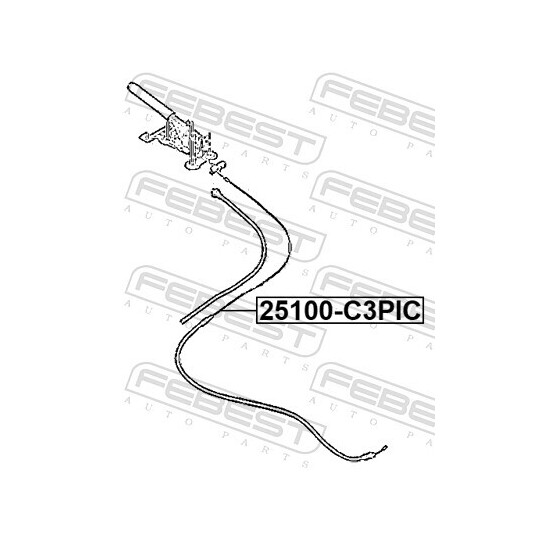 25100-C3PIC - Cable, parking brake 