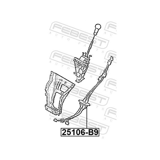 25106-B9 - Cable, manual transmission 