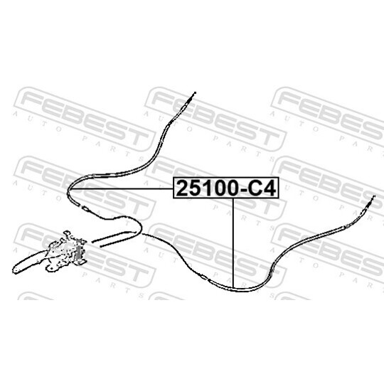 25100-C4 - Cable, parking brake 