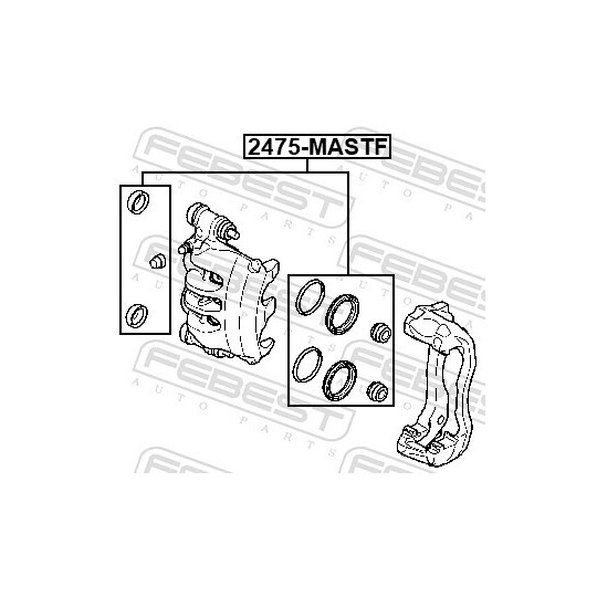 2475-MASTF - Remondikomplekt, Pidurisadul 