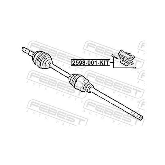 2598-001-KIT - Akselipultti, vetoakseli 