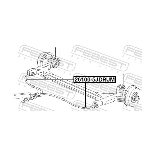 26100-5JDRUM - Cable, parking brake 