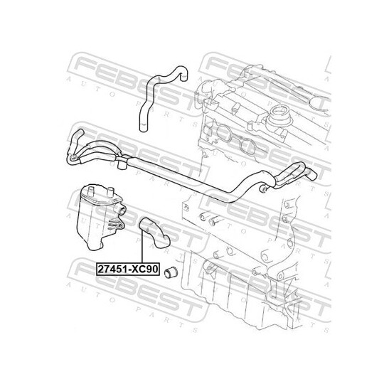 27451-XC90 - Hose, crankcase breather 