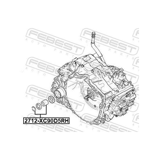 2712-XC90D5RH - Vetoakseli 