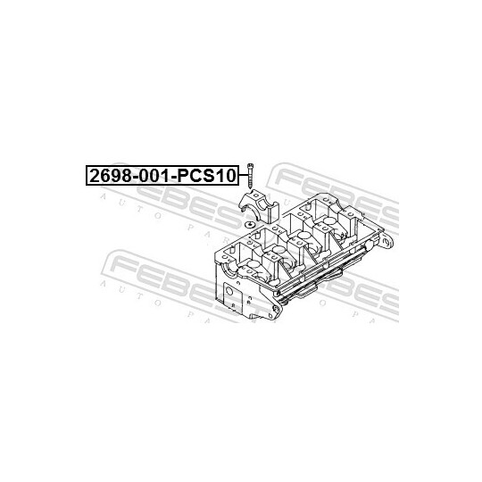 2698-001-PCS10 - Screw Set, camshaft bearing block 