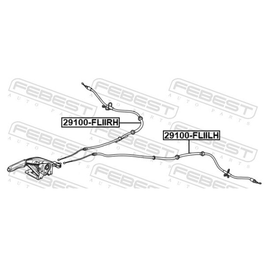 29100-FLIIRH - Cable, parking brake 