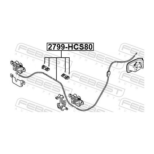 2799-HCS80 - Konepellin avausvaijeri 