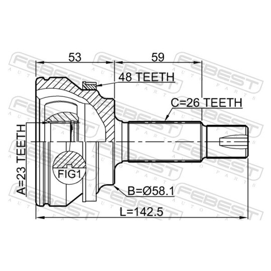 3510-EC7A48 - Joint Kit, drive shaft 