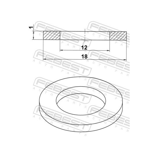 88430-121810C - Seal Ring, oil drain plug 