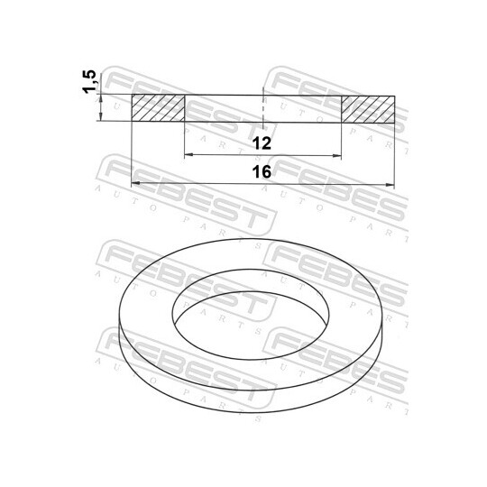 88430-121615C - Seal Ring, oil drain plug 