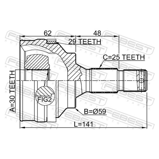 6510-002A29 - Joint Kit, drive shaft 